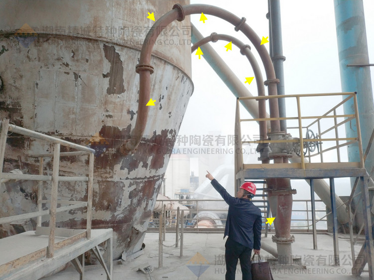 湖南Z6人生就是博特特种陶瓷有限公司回访客户并查看耐磨陶瓷管道现场运行情况
